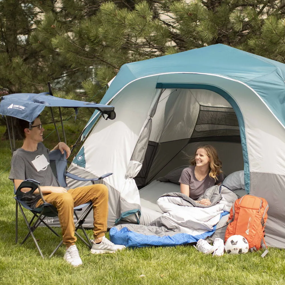 Shaded Canopy Camping Chair with Cup Holders