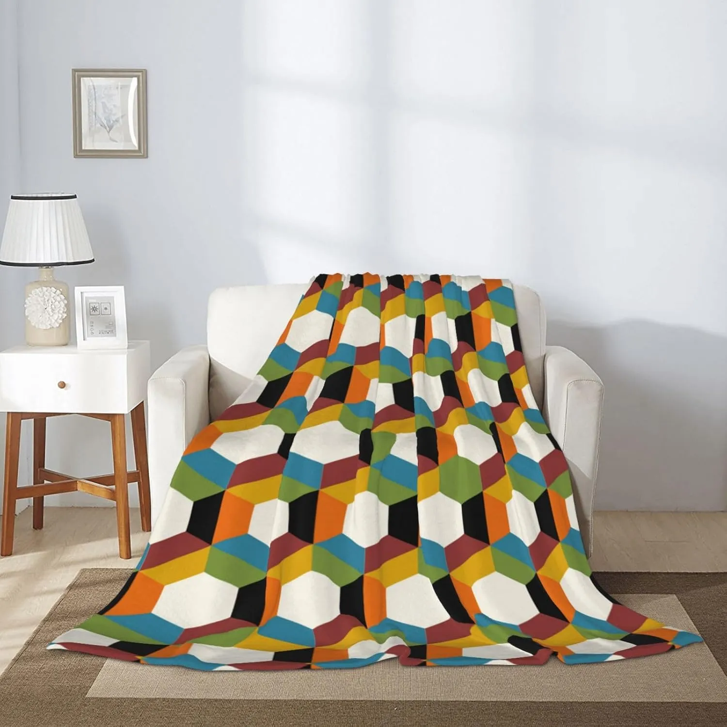 Shining Cloro Overlook Print Throw Blanket Soft Cozy Micro Fleece Blanket Lightweight Blankets for Bed Couch