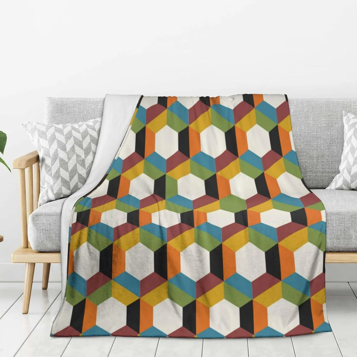 Shining Cloro Overlook Print Throw Blanket Soft Cozy Micro Fleece Blanket Lightweight Blankets for Bed Couch