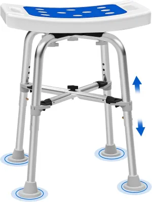 Shower Chair for Seniors Elderly Handicap Disabled Bariatric Adults Or Women Bench Seat for Inside Shower Stall and Bathroom Bath Tub Seats Adjustable Small Stool Heavy Duty 500 Lbs Chairs