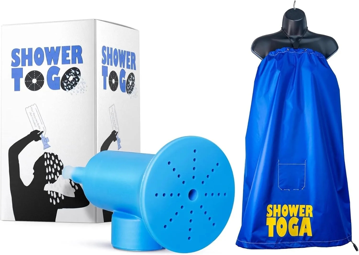 Shower to Go: Portable Camping Shower and Shower Toga – Wearable Shower Garment, Privacy RV & Camping Shower
