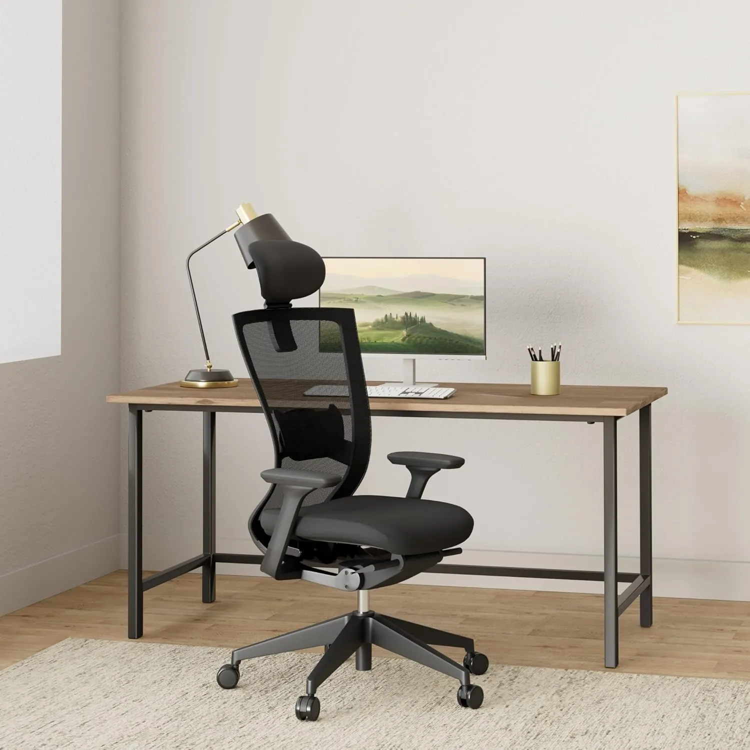 SIDIZ T50 Ergonomic Office Chair : High Performance Home Office Chair with Adjustable Headrest, Lumbar Support, 3D Armrest, Seat Depth, Mesh Back Computer Chair, Alternative Gaming Chair (Black)
