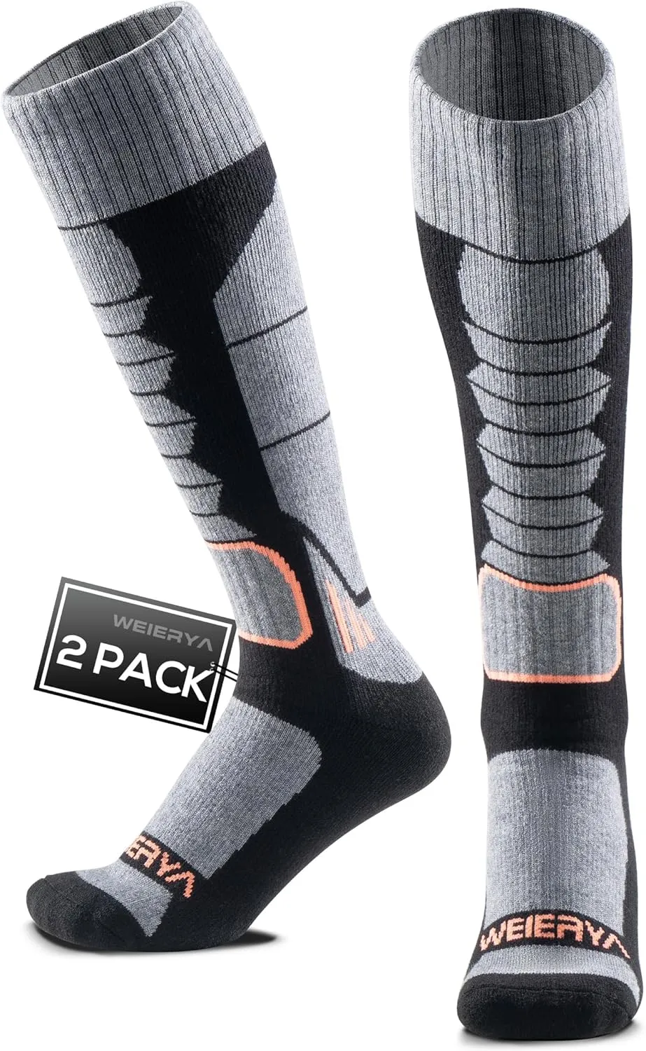 Ski Sock Merino Wool Ski Socks Mens Womens Skiing & Snowboarding Socks, Over The Calf