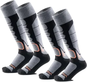 Ski Sock Merino Wool Ski Socks Mens Womens Skiing & Snowboarding Socks, Over The Calf