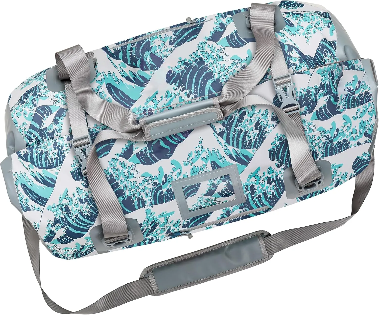 Skog Å Kust Duffelsak Heavy Duty Waterproof Duffel - Gear Bag for Sports, Travel, & More - 60L Waves
