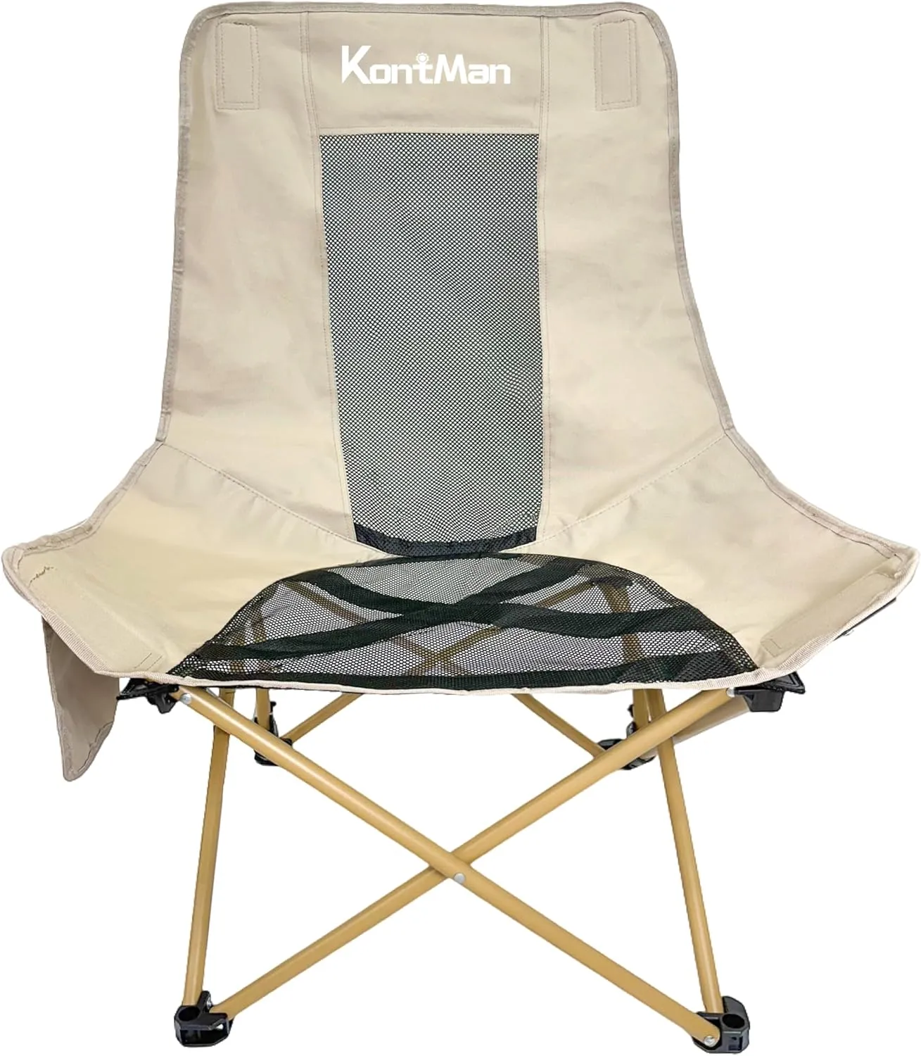 Small Camping Chairs for Adults High Back Lightweight Camping Chair KontMan Compact Camping Chair Portable Chair Heavy Duty 265 lbs (1 Pack)