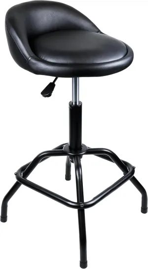 SMART JERRY - Counter Height Bar Stools, Swivel Barstools, Work Bench Stool with Back, Height Adjustable Garage Shop Stools, Kitchen Bar Height Chairs, Black (330lb Weight Capacity)