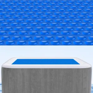 Solar Hot Tub Spa Bubble Covers Blanket 6 x 6 FT for Square Inflatable Hot Tub Spa Pool Thermal Insulation Floating Bubble Wrap Covers (183 x 183cm)