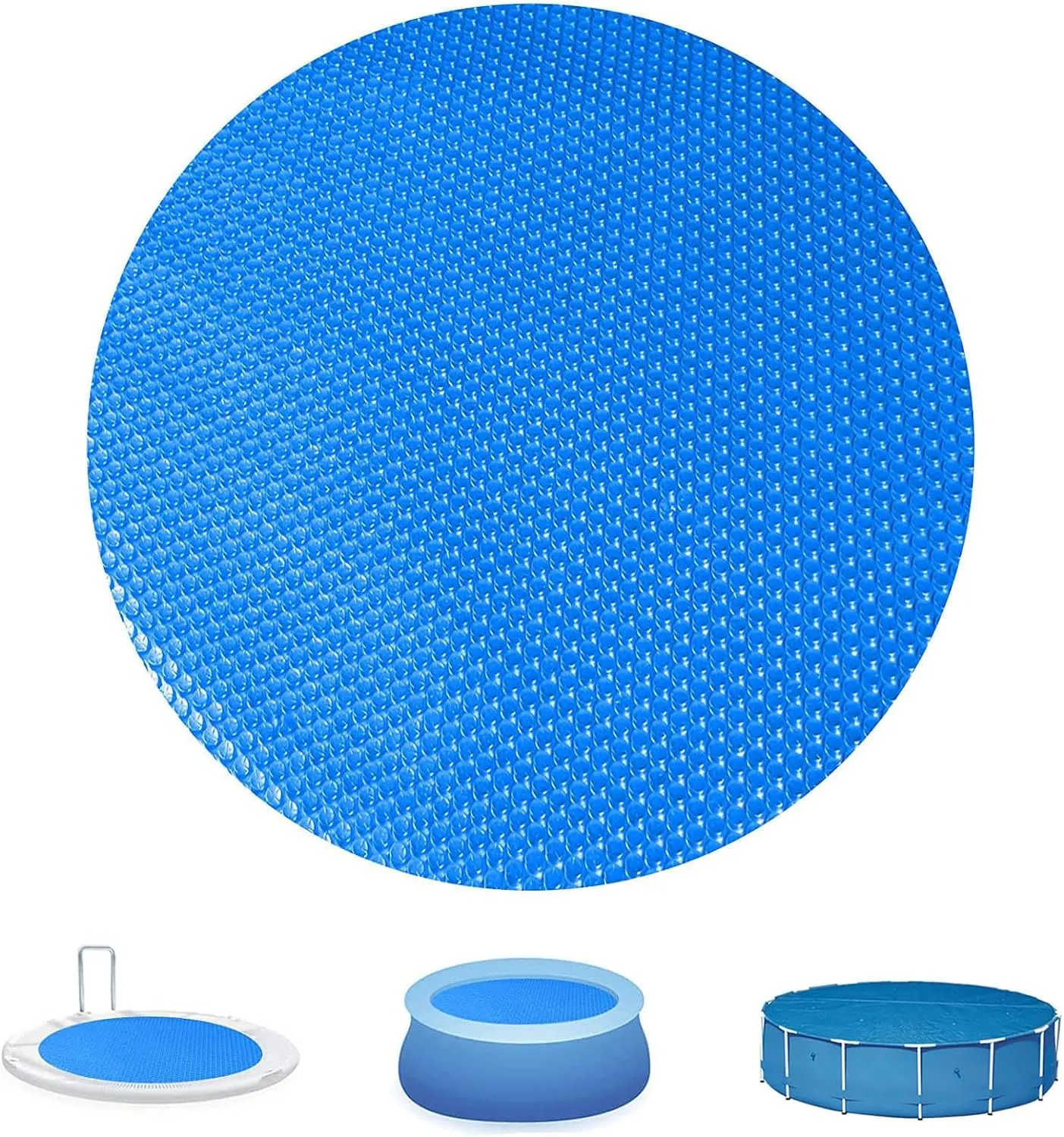 Solar Pool Covers Blankets, Round Solar Pool Cover for Above Ground and In Ground Pool Round Swimming Pools, Solar Pool Hot Tub Floating Thermal Blanket Dustproof Cover (6 Ft)