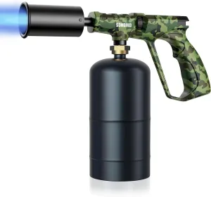 Sondiko Propane Torch Head, Powerful Kitchen Torch for Cooking, BBQ, Sous Vide and Steak Searing, Adjustable Blow Torch - Perfect Campfire Charcoal Starter(Propane Tank Not Included)
