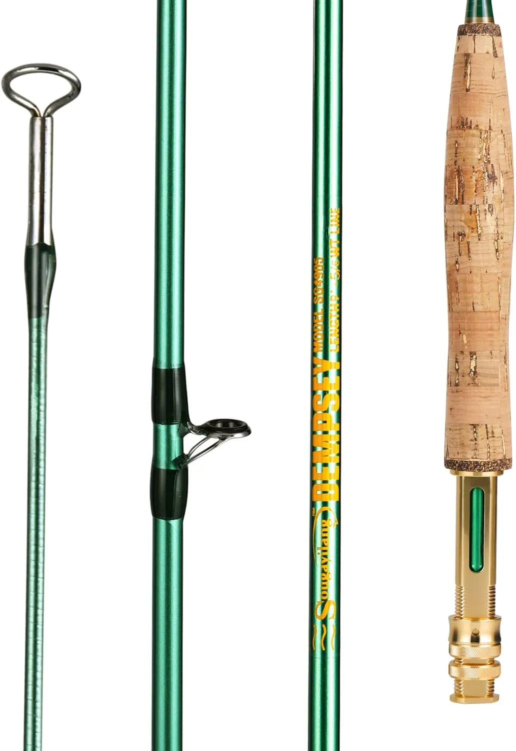Sougayilang Fly Fishing Rod 4-Piece 9-Feet Lightweight Ultra Portable Fly Fishing Pole for Trout Salmon Sunfish Outfit Travel Fishing