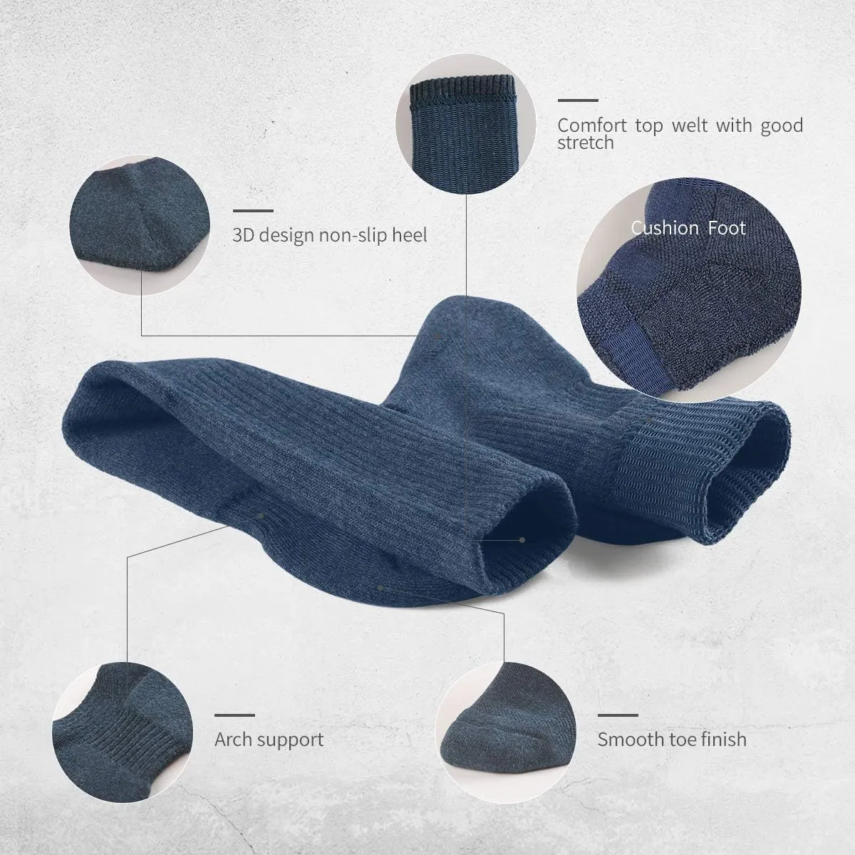 SOX TOWN Unisex Cushioned Crew Training Athletic Socks Men & Women with Combed Cotton Moisture Wicking Breathable Performance