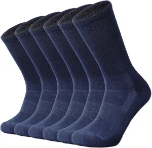 SOX TOWN Unisex Cushioned Crew Training Athletic Socks Men & Women with Combed Cotton Moisture Wicking Breathable Performance