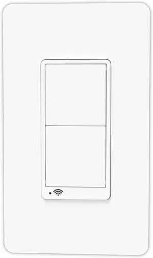 Square D X Series 15 Amp WiFi Energy Monitoring Light Switch, Single-Pole/3-way, 600 Watt, Rocker, Matter Certified, Works with Alexa and Google Assistant, White with Mounting Plate, SQR141U1WHWMP