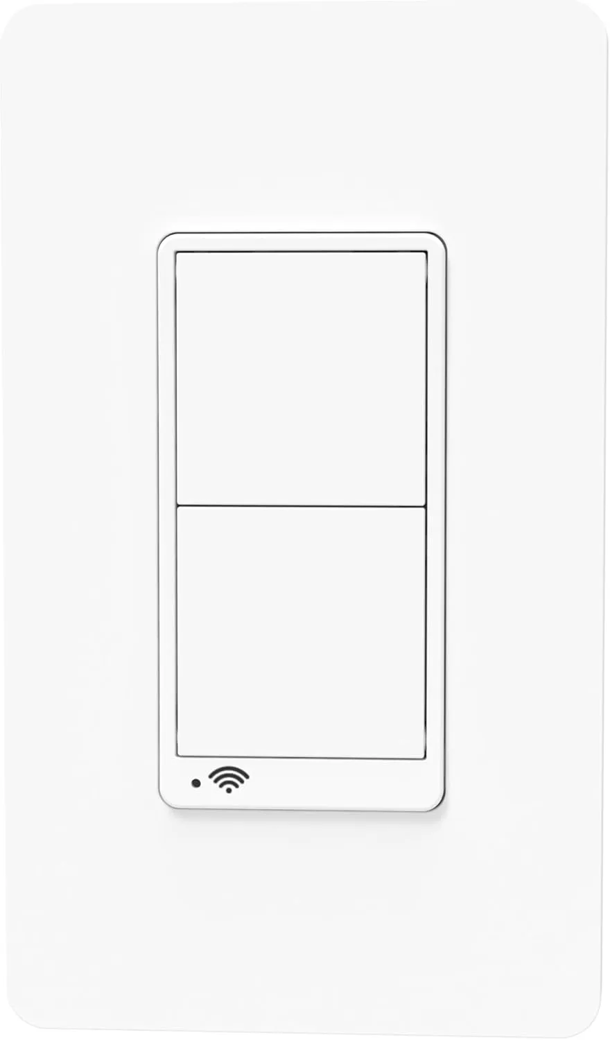 Square D X Series 15 Amp WiFi Energy Monitoring Light Switch, Single-Pole/3-way, 600 Watt, Rocker, Matter Certified, Works with Alexa and Google Assistant, White with Mounting Plate, SQR141U1WHWMP