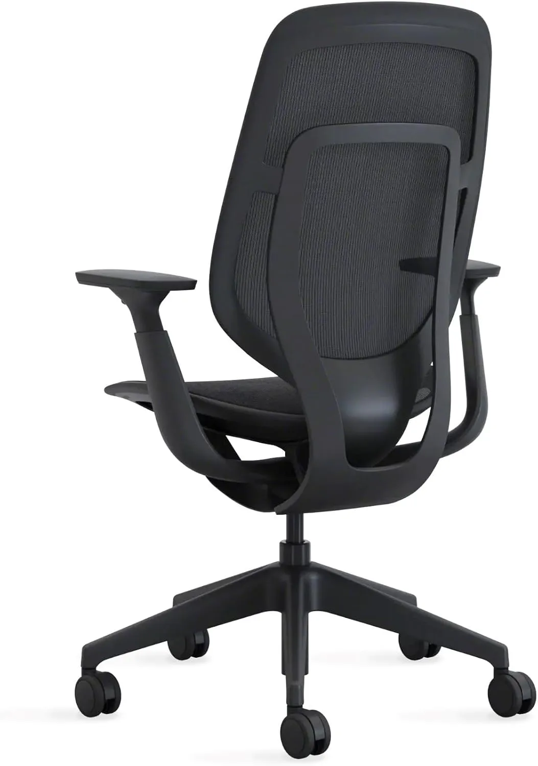 Steelcase Karman Mesh Ergonomic Desk Chair - Adjustable Desk Chair - 4 Points of Adjustability - Lumbar Support - Black Frame & Black Mesh