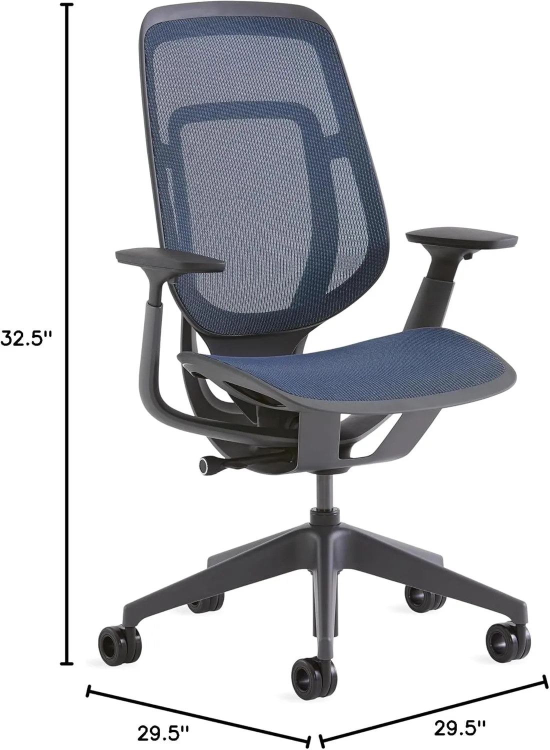 Steelcase Karman Mesh Ergonomic Desk Chair - Adjustable Desk Chair - 4 Points of Adjustability - Lumbar Support - Merle Frame & Baltic Mesh