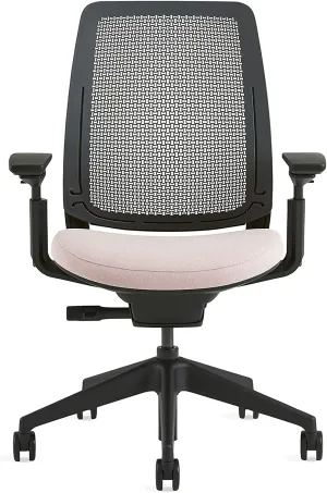 Steelcase Series 2 Office Chair, Air Back, Wheels for Hard Flooring, Era Fabric (Blue Nickel)