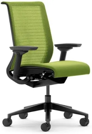 Steelcase Think Chair, Wasabi 3D Knit Back with Wasabi Fabric Seat