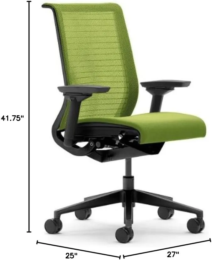 Steelcase Think Chair, Wasabi 3D Knit Back with Wasabi Fabric Seat