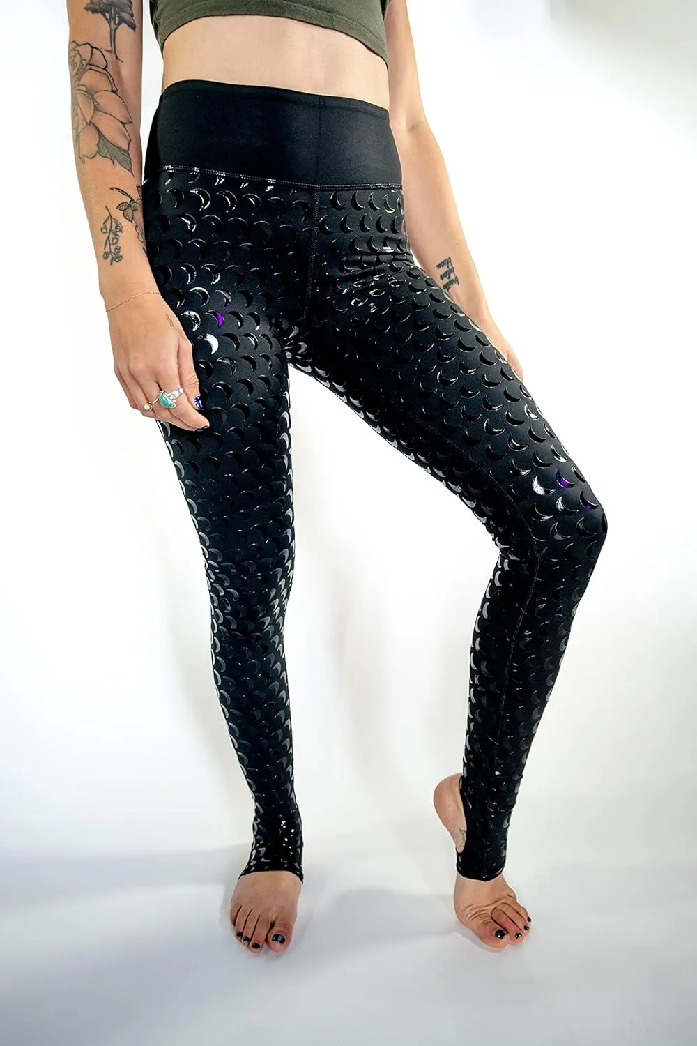 Sticky Moon Pole Dance Leggings with Grip/Aerial Leggings with Grip/Pole Dance Clothing/Black Dance Leggings
