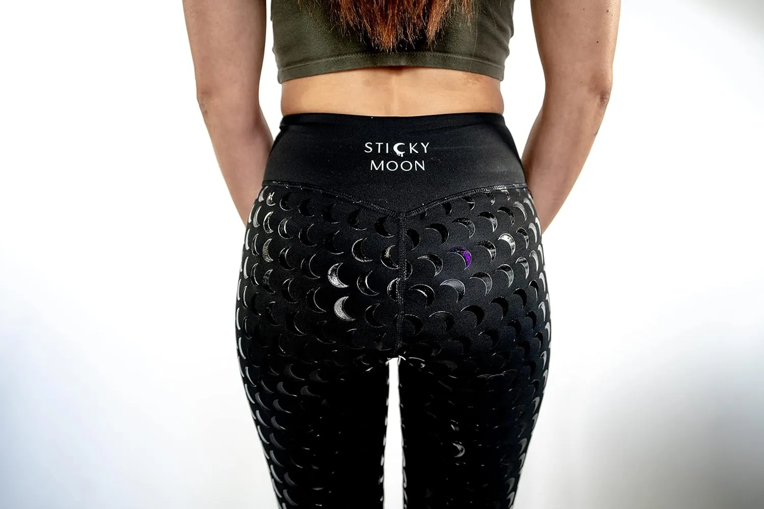 Sticky Moon Pole Dance Leggings with Grip/Aerial Leggings with Grip/Pole Dance Clothing/Black Dance Leggings