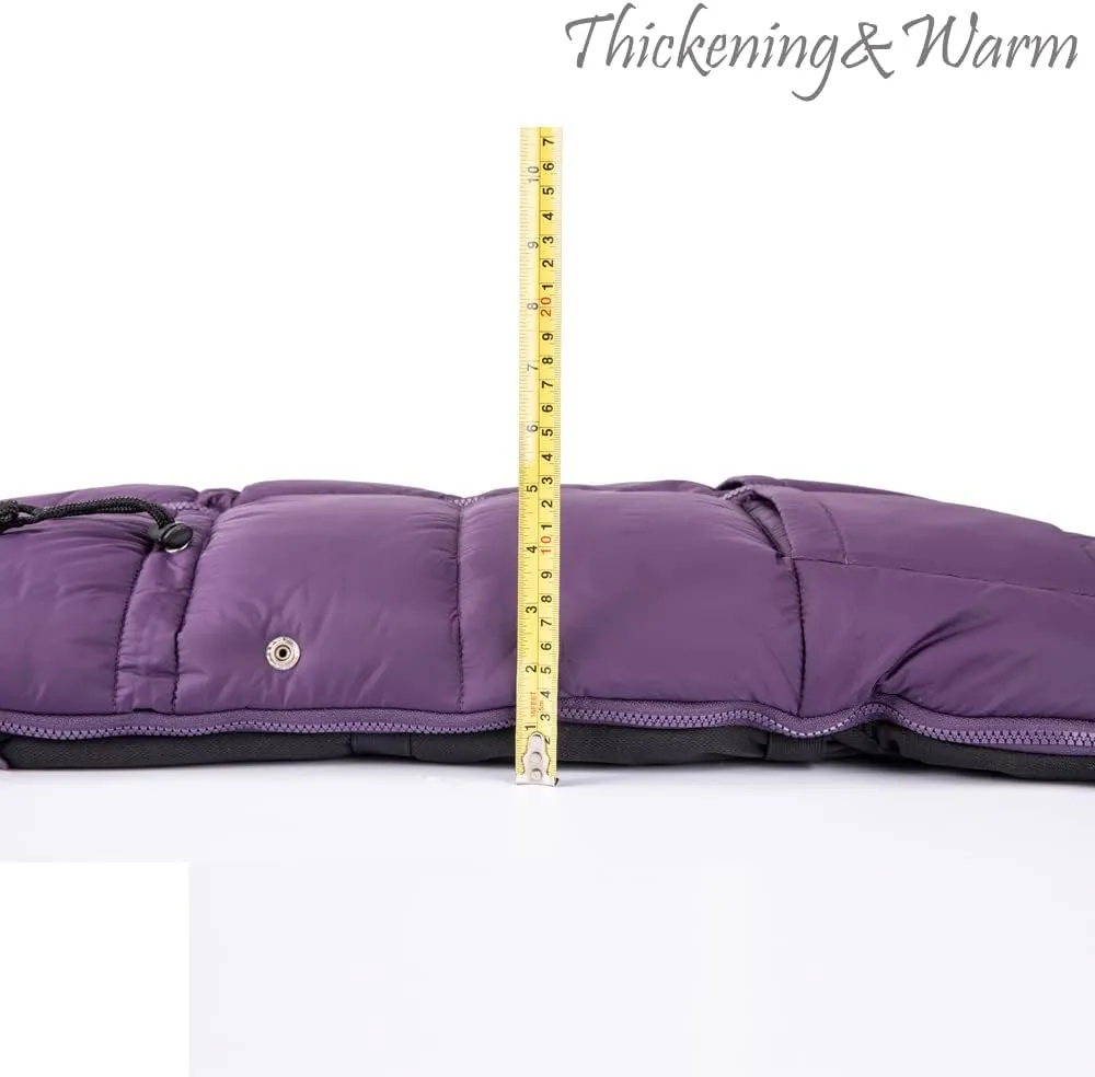 Stroller Footmuff - Universal Winter Thicken Bunting Sleeping Bag, Water Repellent Cover, Shearing Blanket, Fits All Pushchair/Pram/Car Seats with Warm Hand Gloves/Warmmuffs