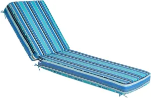 Sundale Outdoor Sunbrella Chaise Lounge Cushion, Patio Acrylic Lounge Chair Pad, Water-Resistant Lounger Cushion with Straps, 80 x 26 x 4 Inches - Dolce Oasis