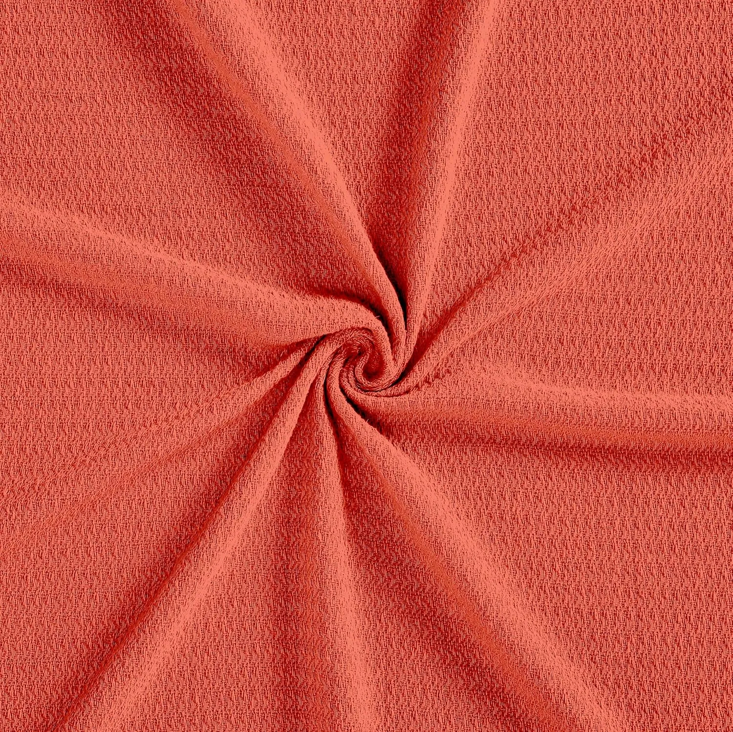 Superior Waffle Weave Cotton Blanket, for Picnic, Beach, Traveling or Camping, Comfy Blanket, Bedroom Decor, Essentials, Cover for Bed, Couch, Lounging, Honeycomb Knit, Twin, Coral