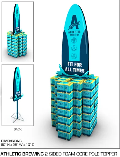 Surfboard Pole : Referral discount POS Efficient Topper