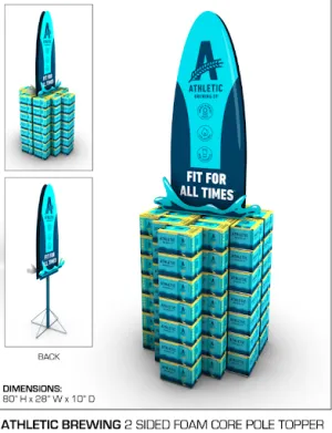 Surfboard Pole : Referral discount POS Efficient Topper