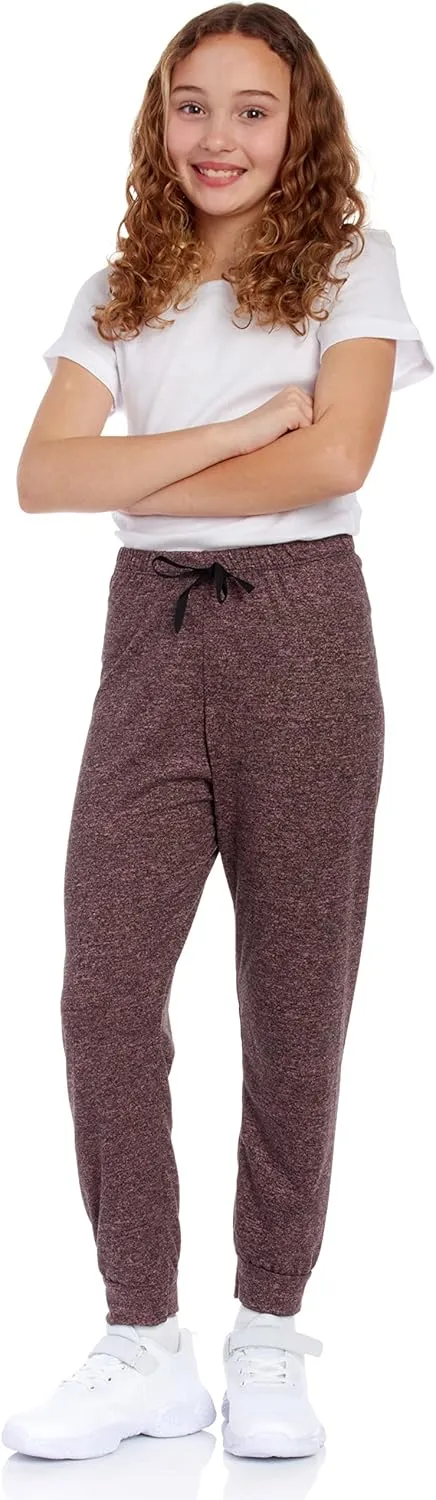 Sweet Hearts Girls Sweatpants - 3 Pack Super Soft Girls' Activewear Performance Jogger Pants: Made in USA (Sizes: 5-18)