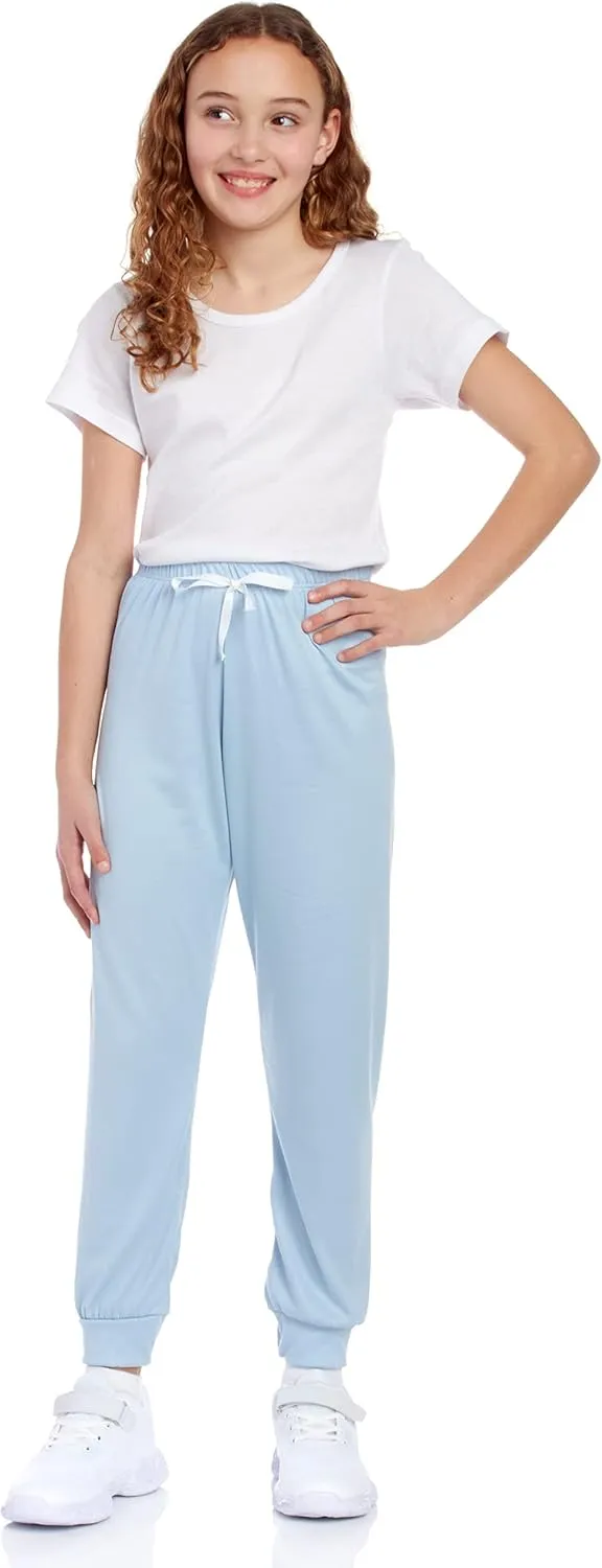 Sweet Hearts Girls Sweatpants - 3 Pack Super Soft Girls' Activewear Performance Jogger Pants: Made in USA (Sizes: 5-18)