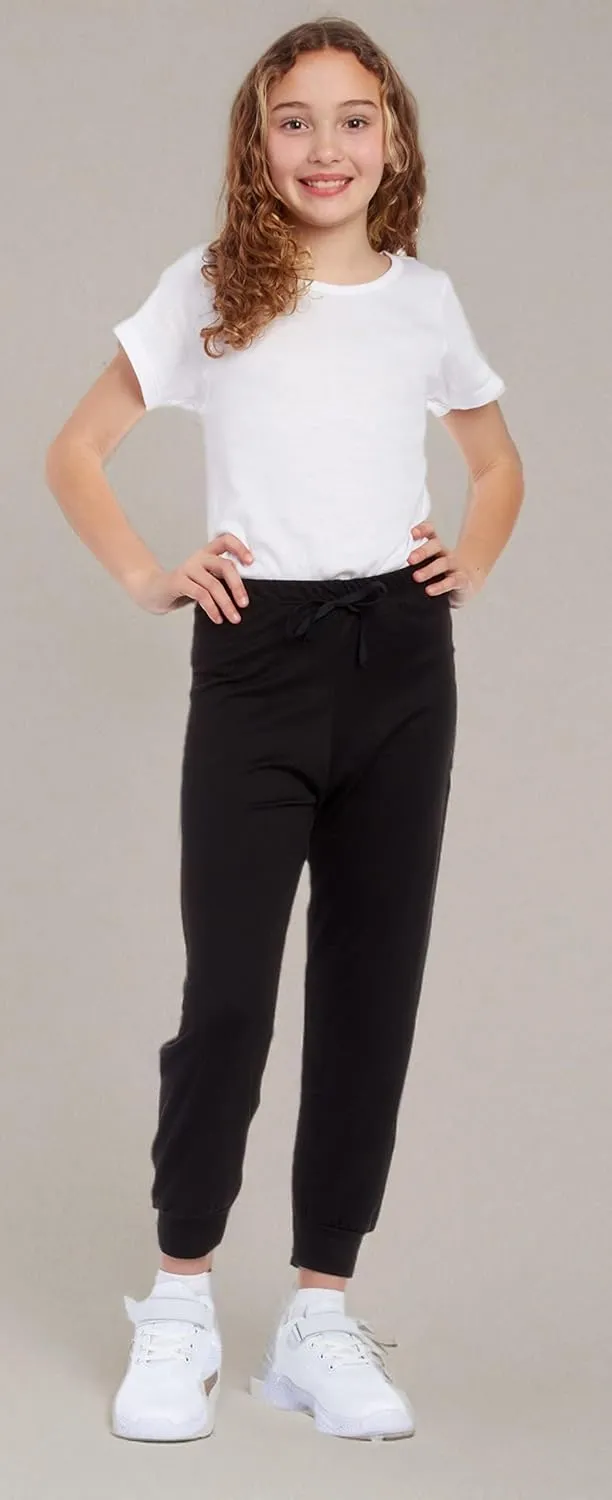 Sweet Hearts Girls Sweatpants - 3 Pack Super Soft Girls' Activewear Performance Jogger Pants: Made in USA (Sizes: 5-18)