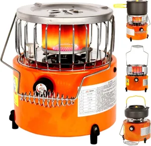 Tent Heater 7 x 8" 2 in 1 Outdoor Camping Heater Protable Small Propane Heater with Handle Removable Tent Safe Heater Tent Heater for Camping Ice Fishing Backpacking Hiking, Tent Heater