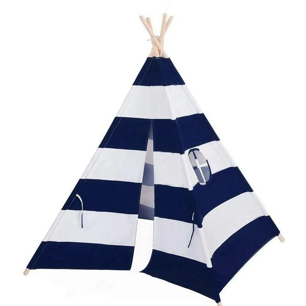 Tent/Tepee - Blue and White Striped