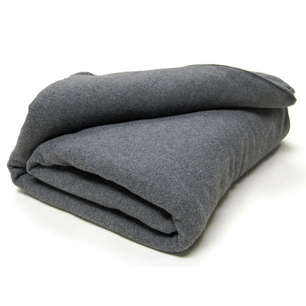 Thermal Fleece Blanket Double Ply - Grey