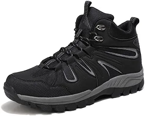 Thermal Products Mountaineering Shoes Outdoor high Shoes Hiking Shoes Cross Country Running Shoes Men's Shoes to Protect Your feet (Color : Black, Size : 8.5)