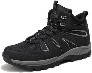 Thermal Products Mountaineering Shoes Outdoor high Shoes Hiking Shoes Cross Country Running Shoes Men's Shoes to Protect Your feet (Color : Black, Size : 8.5)