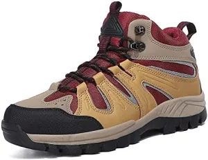 Thermal Products Mountaineering Shoes Outdoor high Shoes Hiking Shoes Cross Country Running Shoes Men's Shoes to Protect Your feet (Color : Yellow, Size : 8.5)