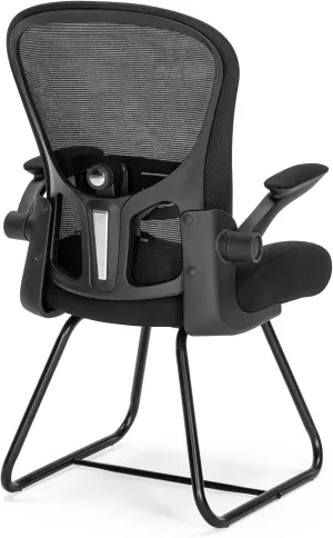 TLLMOON-6066 Fixed Support Seat Comfortable and Convenient Ergonomic Office Mesh Chair Adjustable Office Chair Suitable for Gaming, Studying, Resting, Office Work（Black）