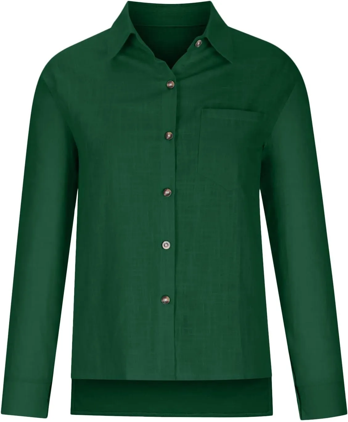 Tops for Women 2024 Cotton Linen Plus Size Long Sleeve Button Down Shirts Work Office Loose Casual Fit Clothes
