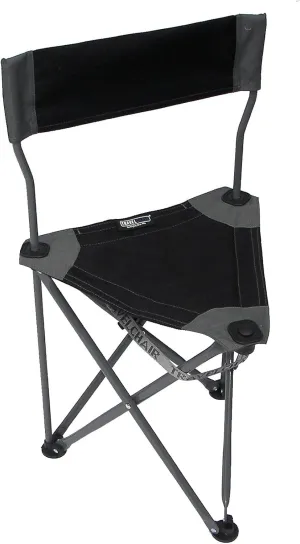 Travel Chair Ultimate Slacker 2.0, Small Folding Tripod Chair with Back for Outdoor Adventures, Portable Stool-Chair