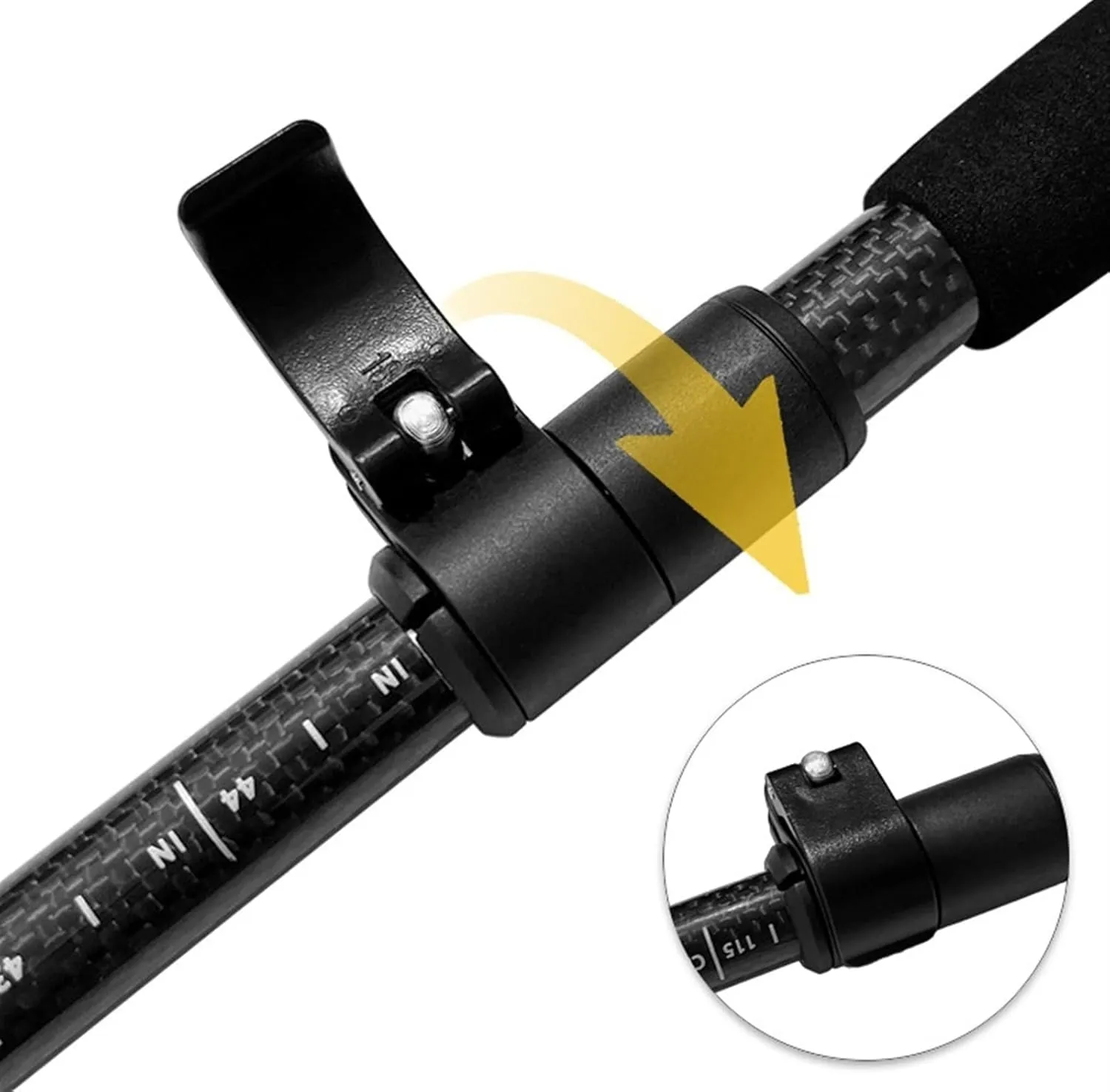 Travel Trekking Pole Carbon Fiber Trekking Poles Ultralight Telescopic and Lightweight for Mountaining Backpacking Outdoor Activities