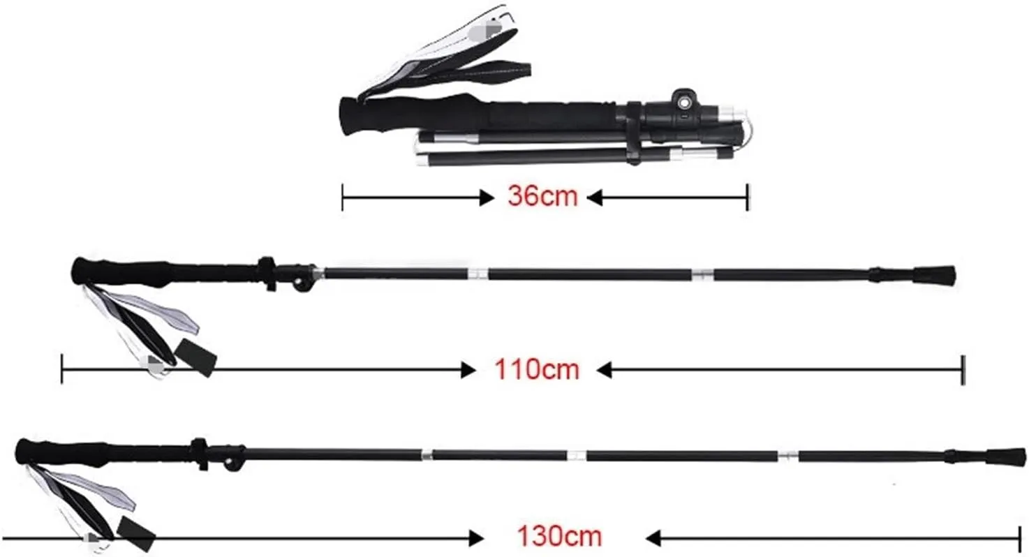 Travel Trekking Pole Ultralight Telescopic Carbon Fiber Trekking Poles for Hiking Camping Backpacking Outdoor Activities