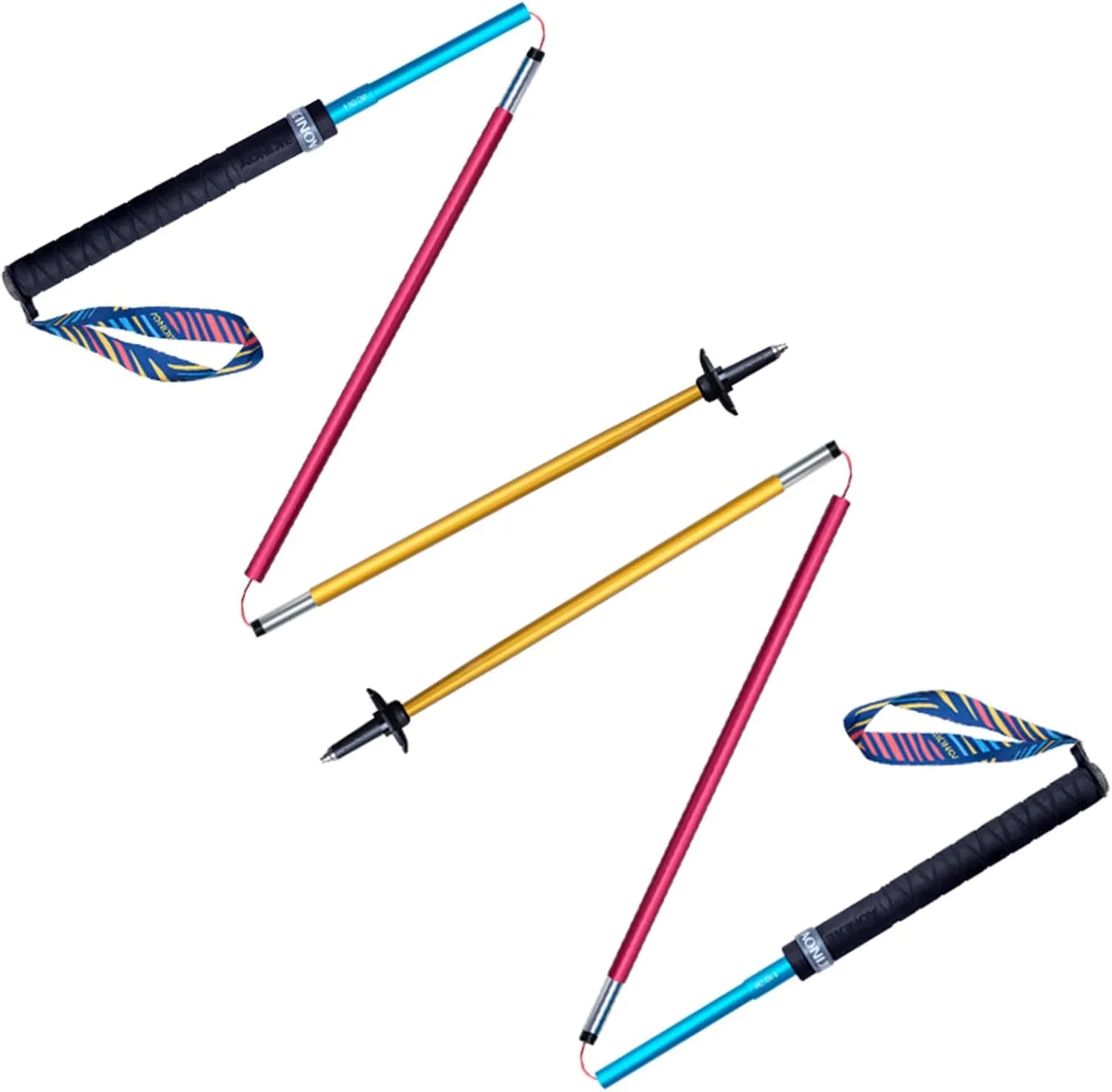 Trekking Poles Lightweight, Collapsible Hiking Poles Backpacking Hiking 7075 Aluminum with Anti-Shock and Quick Lock System for Hiking Camping Mountaining Backpacking Walking Trekking