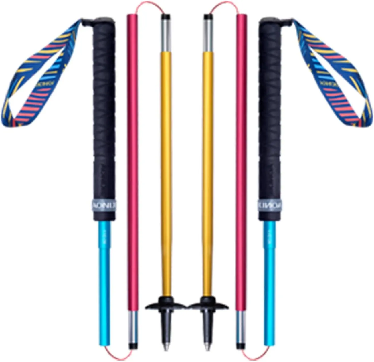 Trekking Poles Lightweight, Collapsible Hiking Poles Backpacking Hiking 7075 Aluminum with Anti-Shock and Quick Lock System for Hiking Camping Mountaining Backpacking Walking Trekking