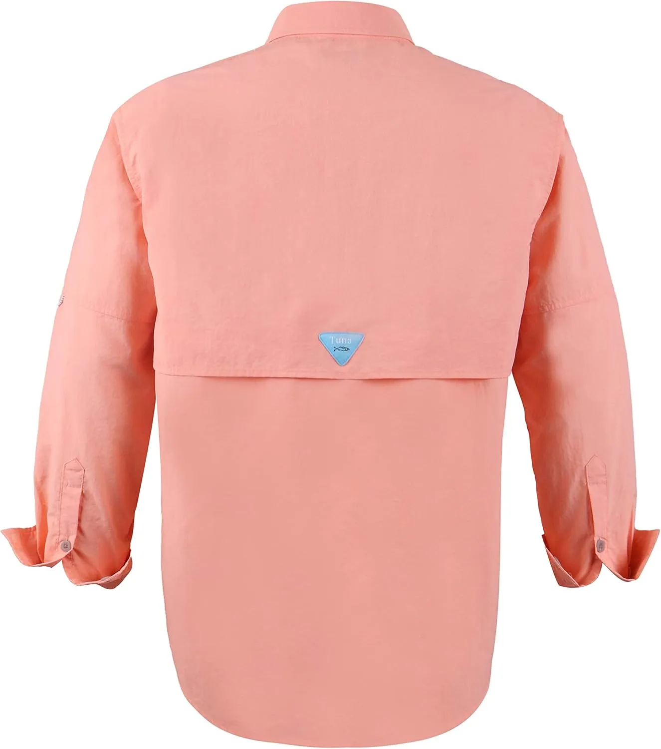 Tuna Men's Fishing Outdoor Button Down UPF 50  Sun Protection Waterproof Hiking Long Sleeve Shirts