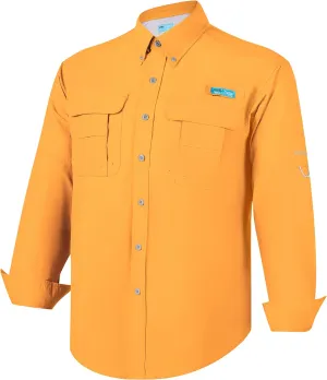 Tuna Men's Fishing Outdoor Button Down UPF 50  Sun Protection Waterproof Hiking Long Sleeve Shirts