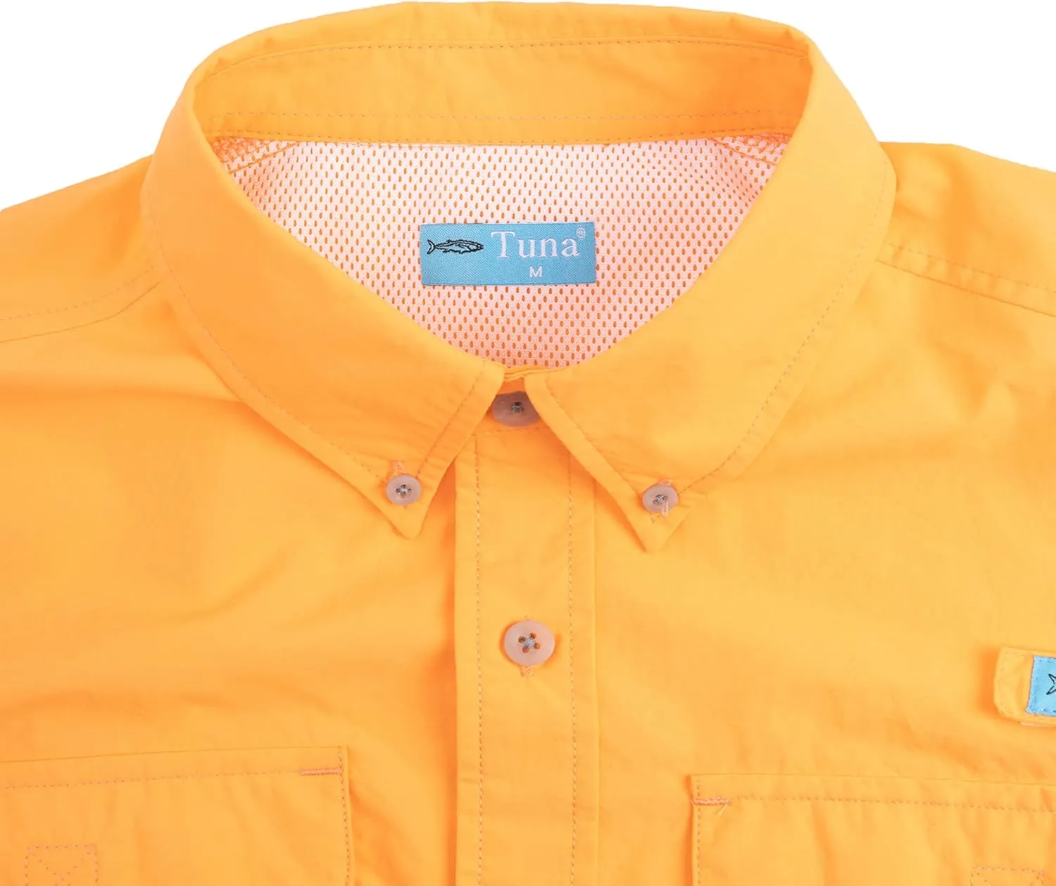 Tuna Men's Fishing Outdoor Button Down UPF 50  Sun Protection Waterproof Hiking Long Sleeve Shirts